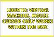 Virtual machine, mouse cursor only works within the bo